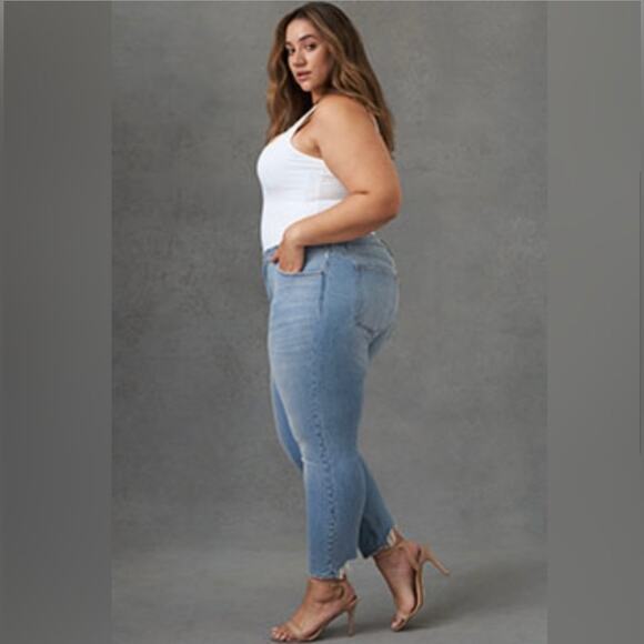 🆕 NWT Abercrombie & Fitch The Skinny High Rise Jeans Plus Size 37 X 24 Long - Picture 2 of 15